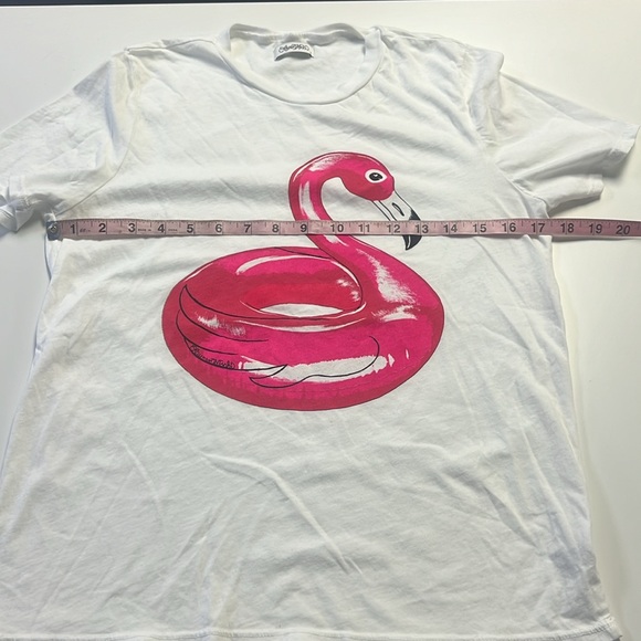 Lauren Moshi Croft Flamingo Floatie TShirt - Picture 3 of 8